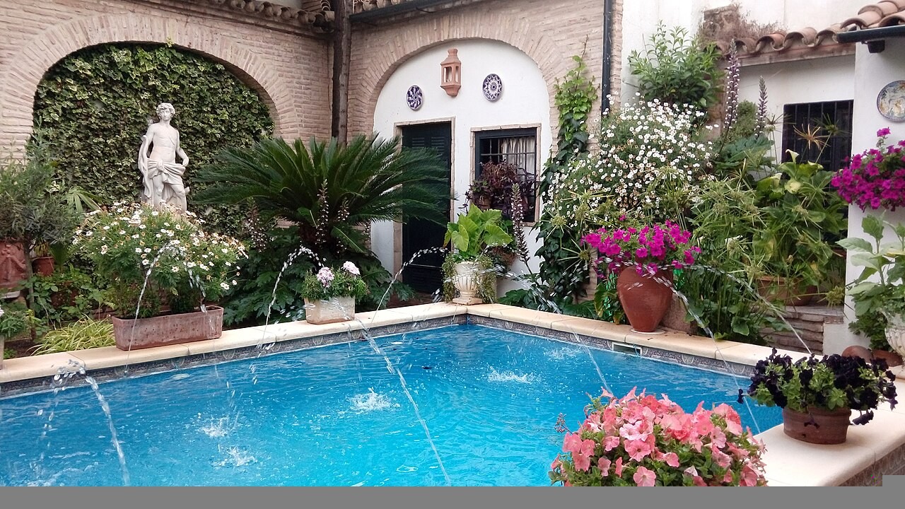 A flower-filled courtyard during Córdoba’s Patio Festival in 2017